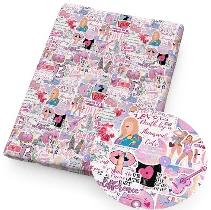 Singer eras Polycotton woven fabric Music concert album 6.5″x55″ 1269123 REMNANT
