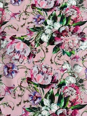 Authentic Top French designer cotton luxury Fabric. Made in Italy