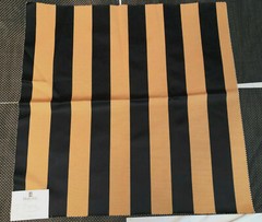DURALEE Black & Gold Striped 26 x 26″ Cotton Blend Fabric Sample