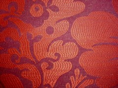 1-5/8Y Mulberry FD624 Lombard Damask Spice Red Plum Floral Upholstery Fabric