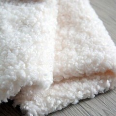 40×63″ Faux Sherpa Shearling Loop Wool Fabric Curly Fur Plush Clothes Toys Craft
