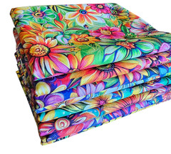 8 Groovy Garden Fat Quarter BUNDLE Fabric 100% Premium Cotton