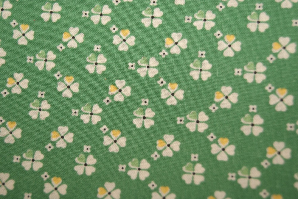 1 Yd Aunt Grace Judie Rothermel Marcus Bros Four Leaf Clover Quilt Top Fabric