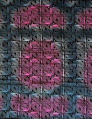 African Print Fabric/ Ankara – Pink, Gray ‘Serengeti at Dusk’, YARD or WHOLESALE