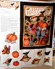 1 Harvest Couple Scarecrow Fall/ Harvest Quilt/Wallhanging Panel Fabric