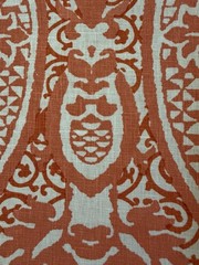 Quadrille Veneto Terracotta 4 Yards Kiss Coated Fabric 302212F