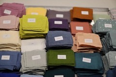 50 Pcs Mix Linen scraps bundle colored linen offcuts, fabric remnants scraps