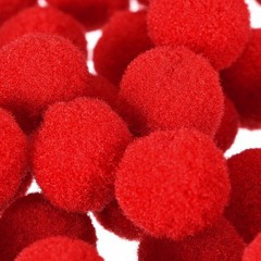 Pom Felt Balls Fabric 1.5cm 15mm Red for Craft Project DIY 100 Pcs