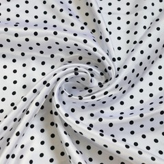 58” Wide Cute Polka Dots Material Satin Charmeuse Soft Lining Scarf Diy Fabric