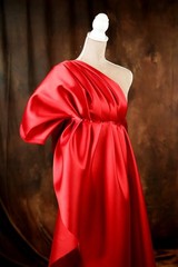 Red Mikado Satin 58/60″ Wide Fabric By the Yard 190