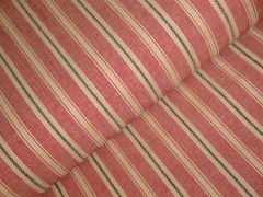 Americana Vintage Collection Red Black Tea Dye Dobby Stripe Homespun Fabric