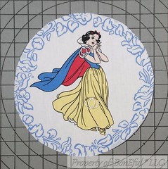 BonEful Fabric Cotton Quilt VTG Disney Snow White Applique Block Boutique Girl L