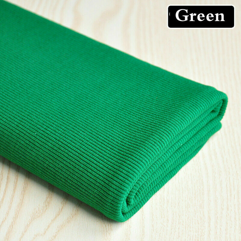 Cotton Knit Rib Fabric Stretchy Sweater Jacket Waistband Cuffs Ribbed Trim Craft