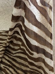 Jo-Ann Fabric 128 x 56 inches piece-56-Wide Brown & Cream Sheer Zebra Print