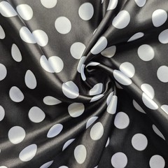 58” Wide 2cm Big Polka Dots Satin Fabric Polyester Diy Sewing Crafts Material