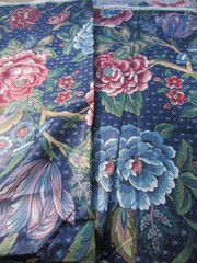 VTG~Chintz~Stanley King Studio VAT DYE~Screen Print~TEFLON Finish~56″ x 120″~