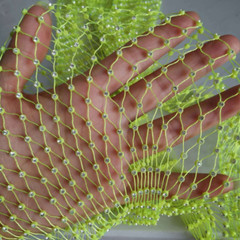 Crystal Fishing Net Mesh Fabric Diamante Hollow Out for Dress Top Bag By Meyer