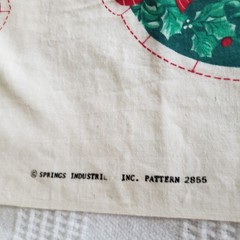 Vintage Manes 12 Days of Christmas Ornament Cut & Sew Panel Cotton 1 Yd Uncut