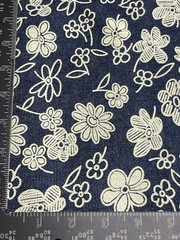 Vintage Flower Printed Denim