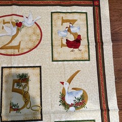 Timeless Treasures Fabrics Of Soho 12 Days of Christmas CM3142 Panel 35×43”