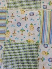 JoAnn FLANNEL FABRIC “MY TOY PATCH” Baby Themed Fabric 2.25 Yrds X 42″ Wide