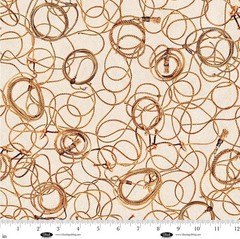 “Spurs & Spirits” Cowboy Lassos, Lasso Fabric! 1yd•BTY•Cotton•Cream•Fast Ship!