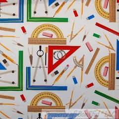 BonEful FABRIC FQ Cotton Quilt Rainbow B&W VTG Old Sewing Machine Flower Dot OOP