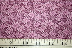 TONE ON TONE MASSED DUSTY ROSE FLOWERS- 100% COTTON FABRIC