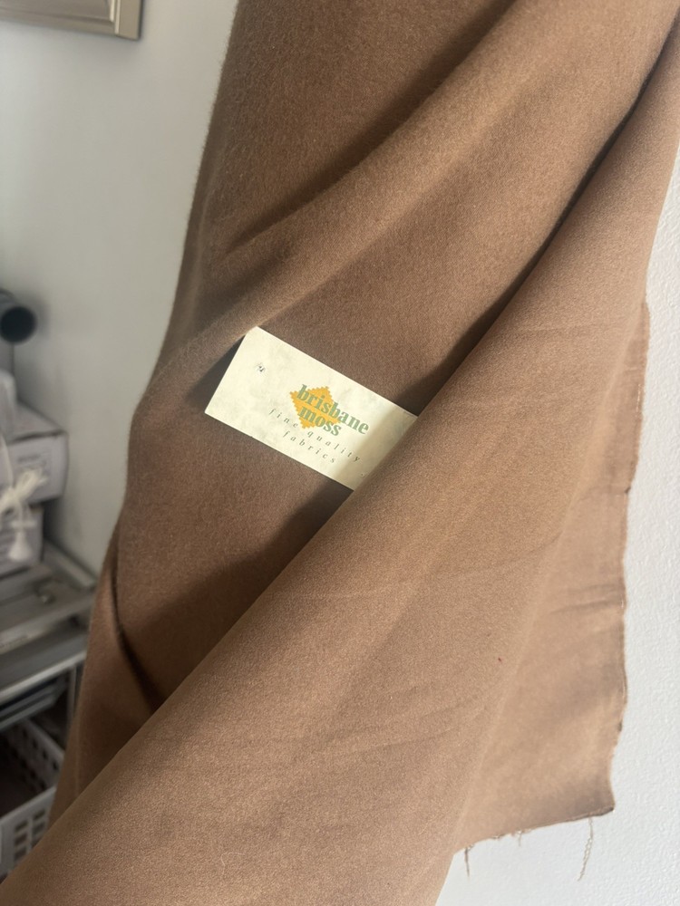 Brisbane moss Moleskin brown Colour Width 150 Cm Per Metre
