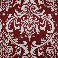 BonEful Fabric FQ Cotton Home DECOR VTG Brown Cream Flower Damask Toile Bohemian