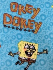 Vintage Nickelodeon Sponge Bob Square Pants Fleece Repurpose Craft RARE 28”x 52”