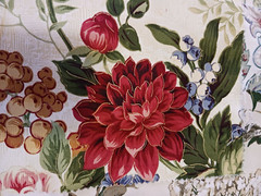 Express Stock 15 Cotton Fabric Samples Light Florals Cream Pink Red 12×16 Metall