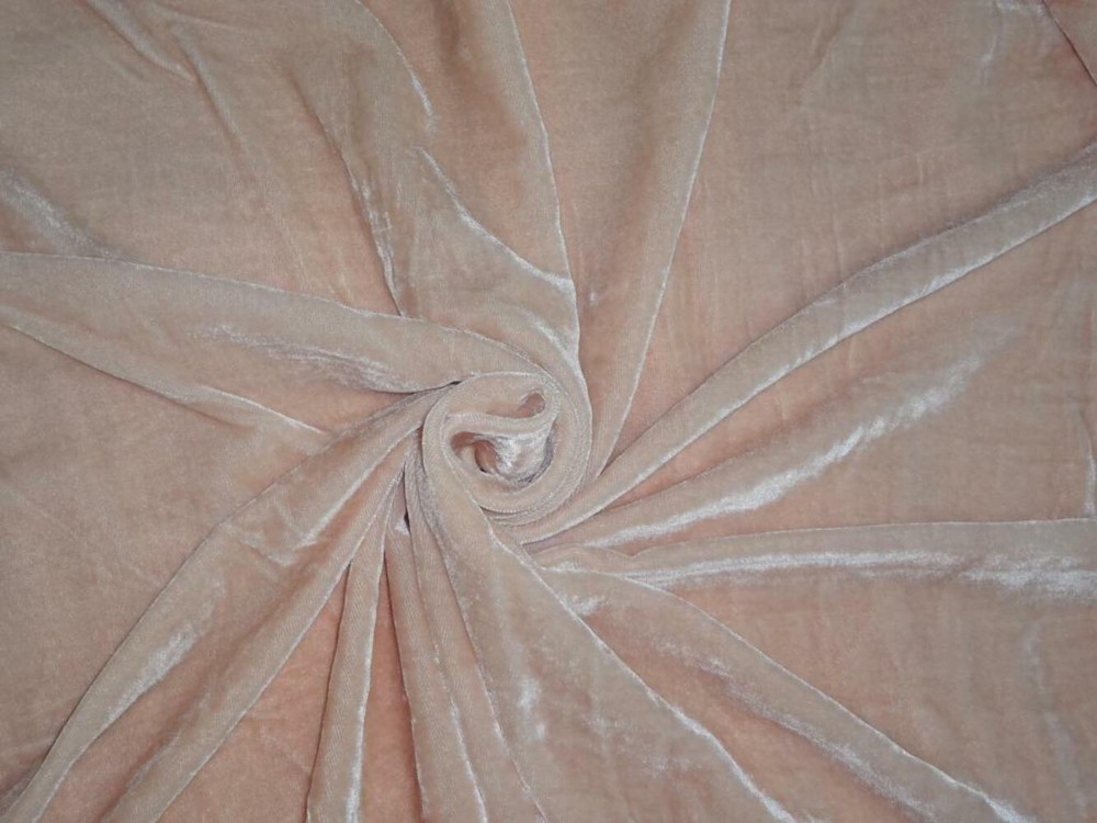 SILK VELVET FABRIC Nude SILK VELVET 44"