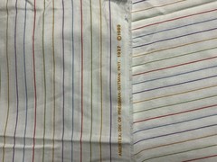 1989 Ameritex Fabric Pressman-Gutman #1927 Colored Stripes On White 102” X 58”