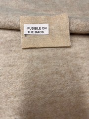 $28 for 2Yards, Oatmeal Color 60%Wool Coating (See Picture For Backed Fused)#178