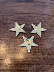 3 Large Gold Stars 1.5×1.5. Buttons