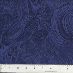 Navy Blue Spilled Marbled Paint 100% Cotton MDG Fabric Material sold By the Yard