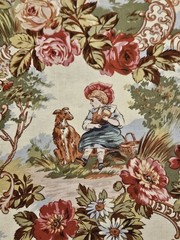 Red Rooster Fabric-Anibella’s By Anna Fishkin-French Cottage Floral Toile Cotton