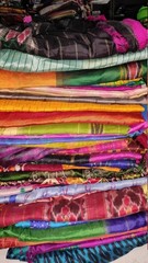 5 pcs Of Vintage Pure Silk Patola Saree Dressmaking Ethnic Craft Indian Saris