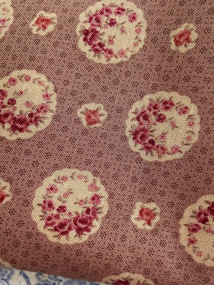 English Rose Civil War Reproduction Fabric D#AP1930L-17 Made in Japan BTFQ