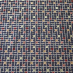 MCM Designtex Upholstery Fabric “Dot to Dot” Licorice Black, Red 3.6 yds