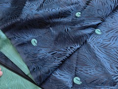 3D Brocade Fabric 29″Wide Peacock Feather Brocado Viscose Cosplay Craft Material