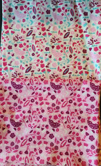 Neighborhood Cotton Flower Studio Camelot Fabrics Mixed Lot 2 yards Pink Blue