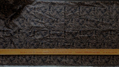 Fabric Traditions Mottled Brown Cotton Scroll Print Fabric 2007 BTHY x 43″w