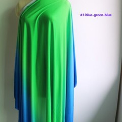 1 Yard X 1.5 meter Ombre Spandex Fabric Dance Latin Dress Material Knit Stretch