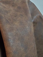 NAT Leathers | Brown Distressed 2 Tone Oily Faux Vegan Leather PU {Peta