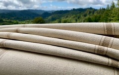 Grain Sack Fabric by the Yard, Ticking Fabric, French Country, Cottage Farmhouse