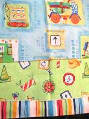 Fabric Red Rooster SALE “Can We Build It?” 3 Pc Sampler Kids’ Construction $1.00