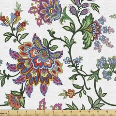 Waterproof Floral Fabric 36×58 for Upholstery and Home