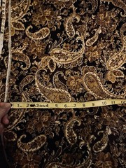 Florals & Paisley Metallic Accent Pre Quilted Double Sided Fabric Tradition BTHY